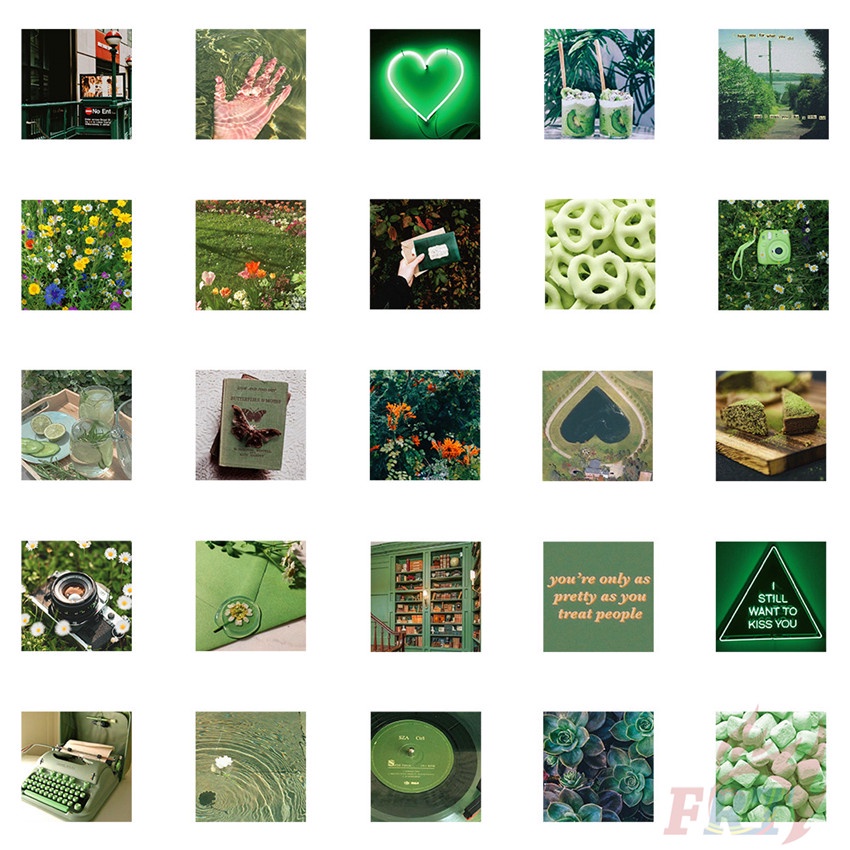 ❉ Beautiful Scenery Series 01 Morning . Green Garden Stickers ❉ 56Pcs/Set DIY Fashion Mixed Luggage Laptop Skateboard Doodle Decals Stickers