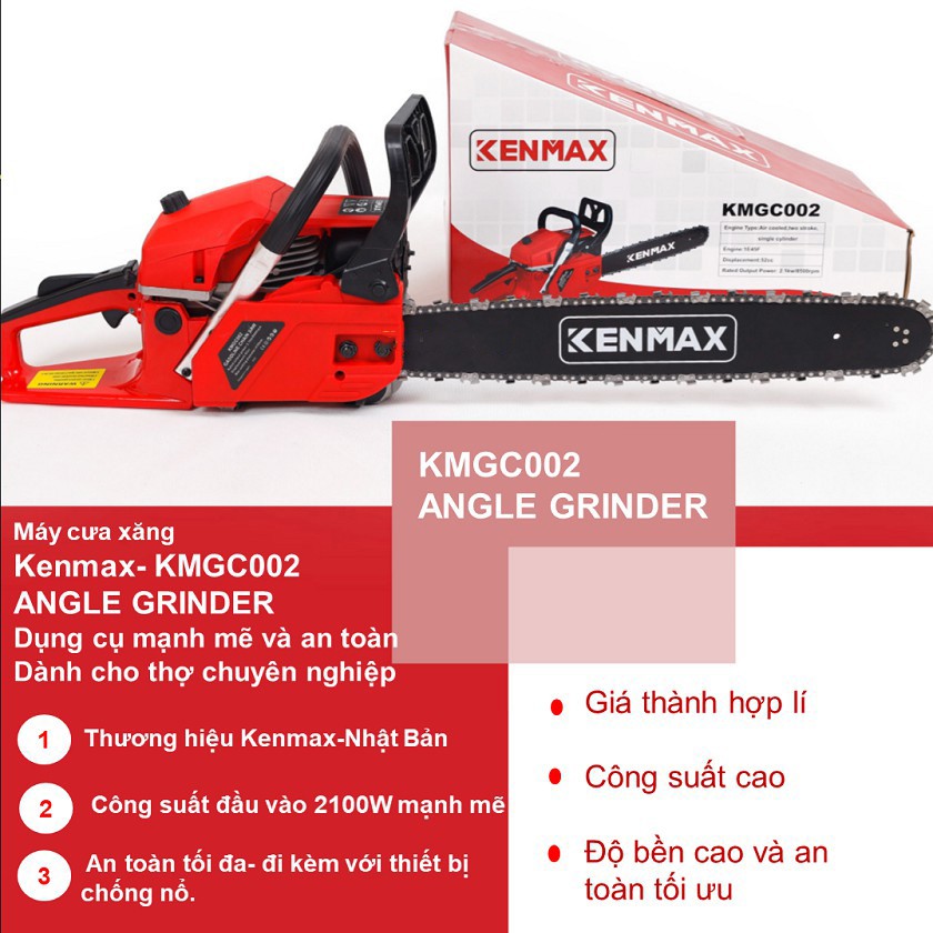 Máy cưa xích chạy xăng KenMax KMGC002