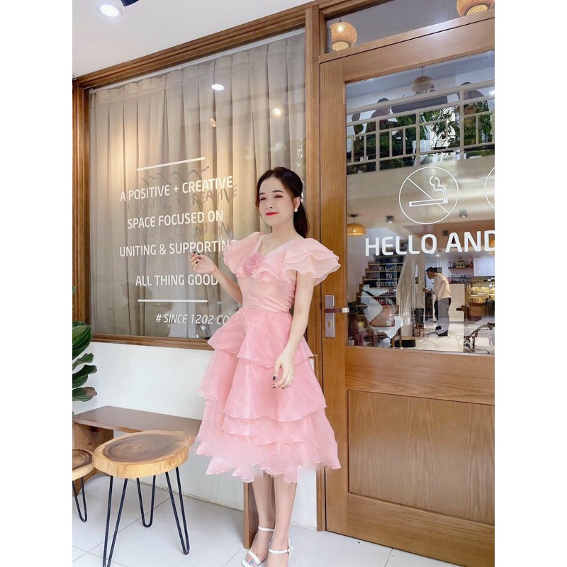 đầm xoè phồng bèo cực xinh