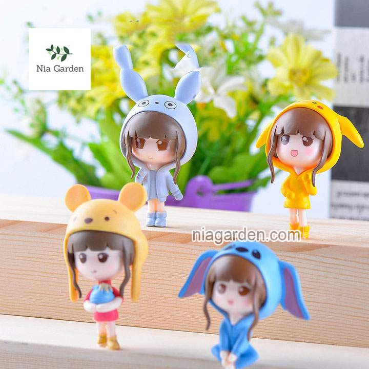 Mô hình trang trí mini, cosplay gấu Pooh, Stich, Pikachu, Totoro - N5