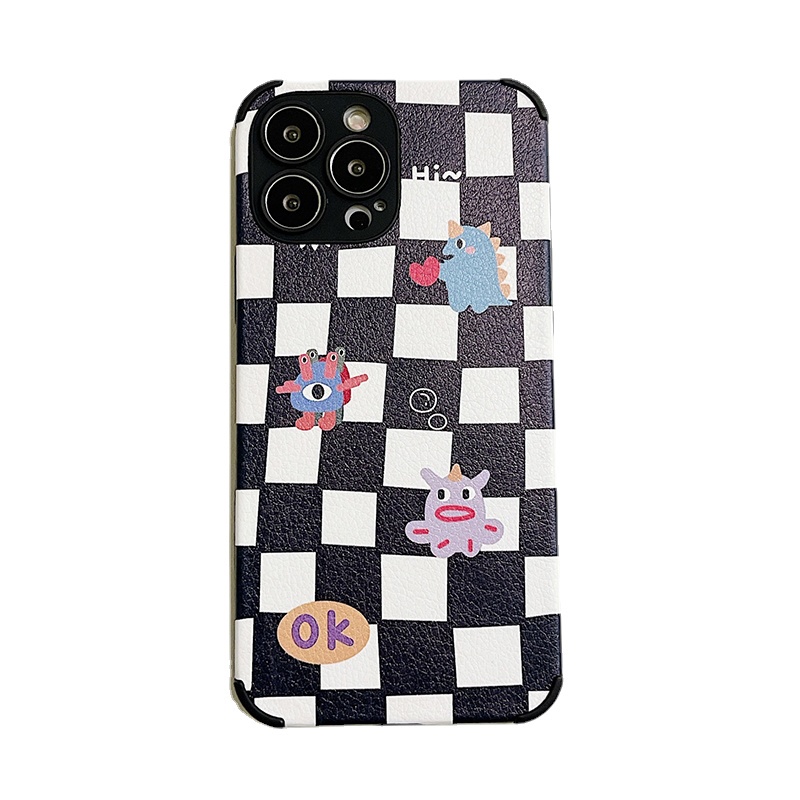 Ốp điện thoại da tpu sọc caro cho iPhone 11 Pro Max X Xr Xs Max 7 8 Plus Se 2020 12 pro max 12 mini 13 pro max 13 mini | BigBuy360 - bigbuy360.vn