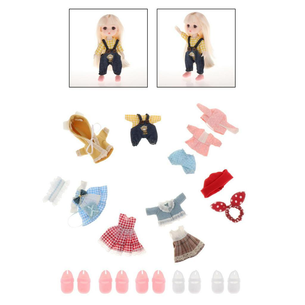 Bộ 5 chiếc đầm handmade xinh xắn cho búp bê 16inch