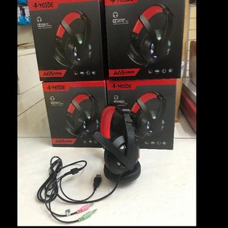 Headphone misde a65 led 7 màu chuyên game và học tập có mic