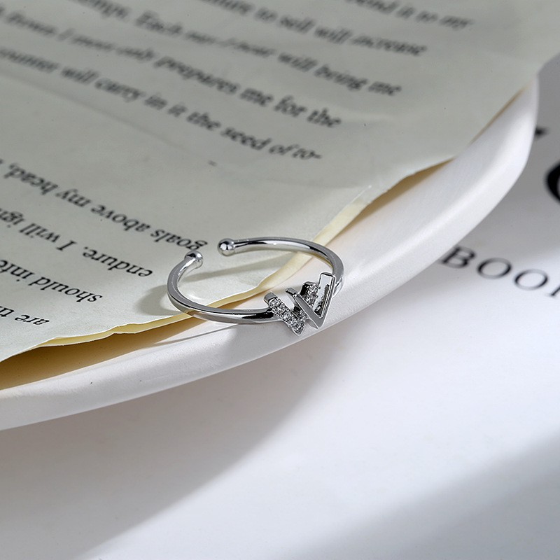 Nhẫn hở đính đá Zircon thời trang sành điệu cho nữ