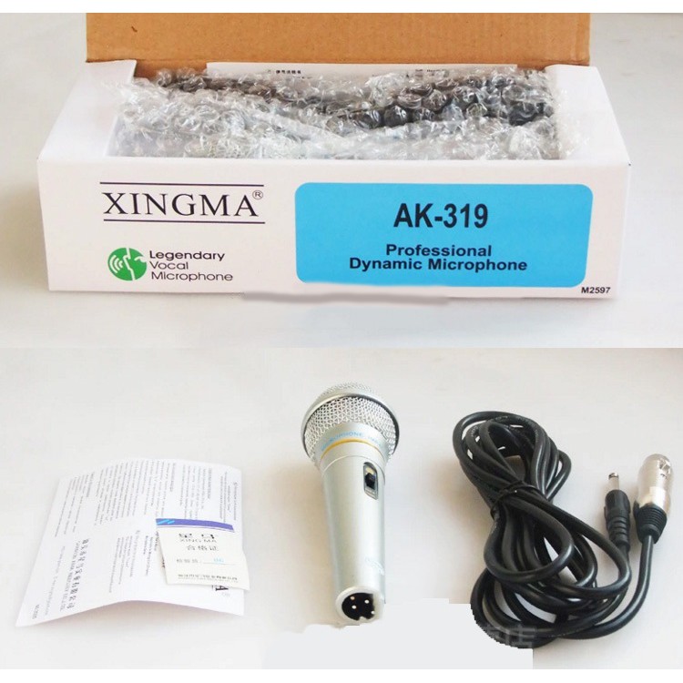 Micro, Mic XINGMA AK-319/ 163 Karaoke chuyên nghiệp, đầu lọc âm tốt, tương thích với mọi loại dàn karaoke [SALE ĐÓN TẾT]