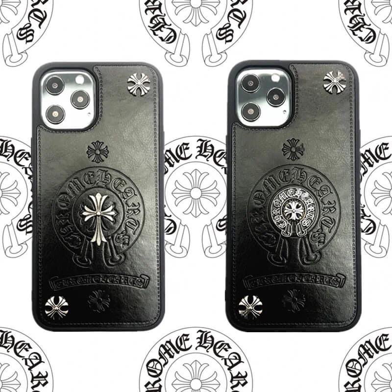 Ốp da logo chrome heart 2 góc