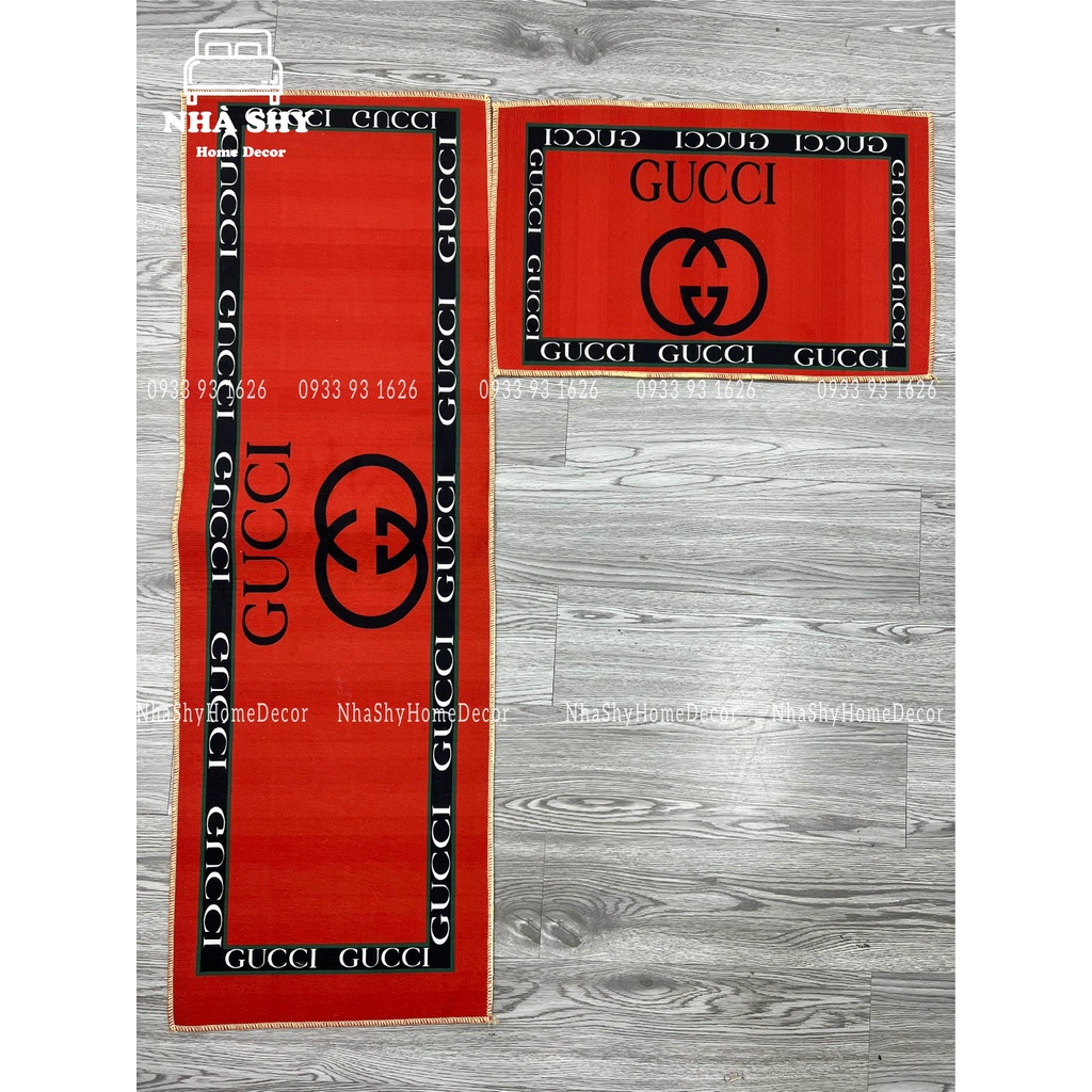 Thảm Bếp Bộ Đôi - Lót Chân Chống Trượt - SET 2 CÁI ĐẾ DÀY HÀNG CAO CẤP : 40x60cm và 40x1m2