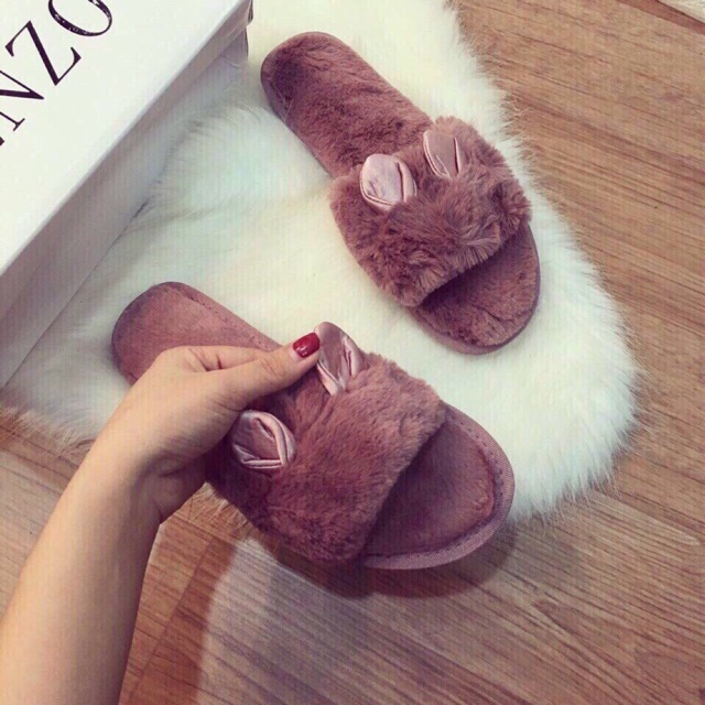 Dép lông thỏ