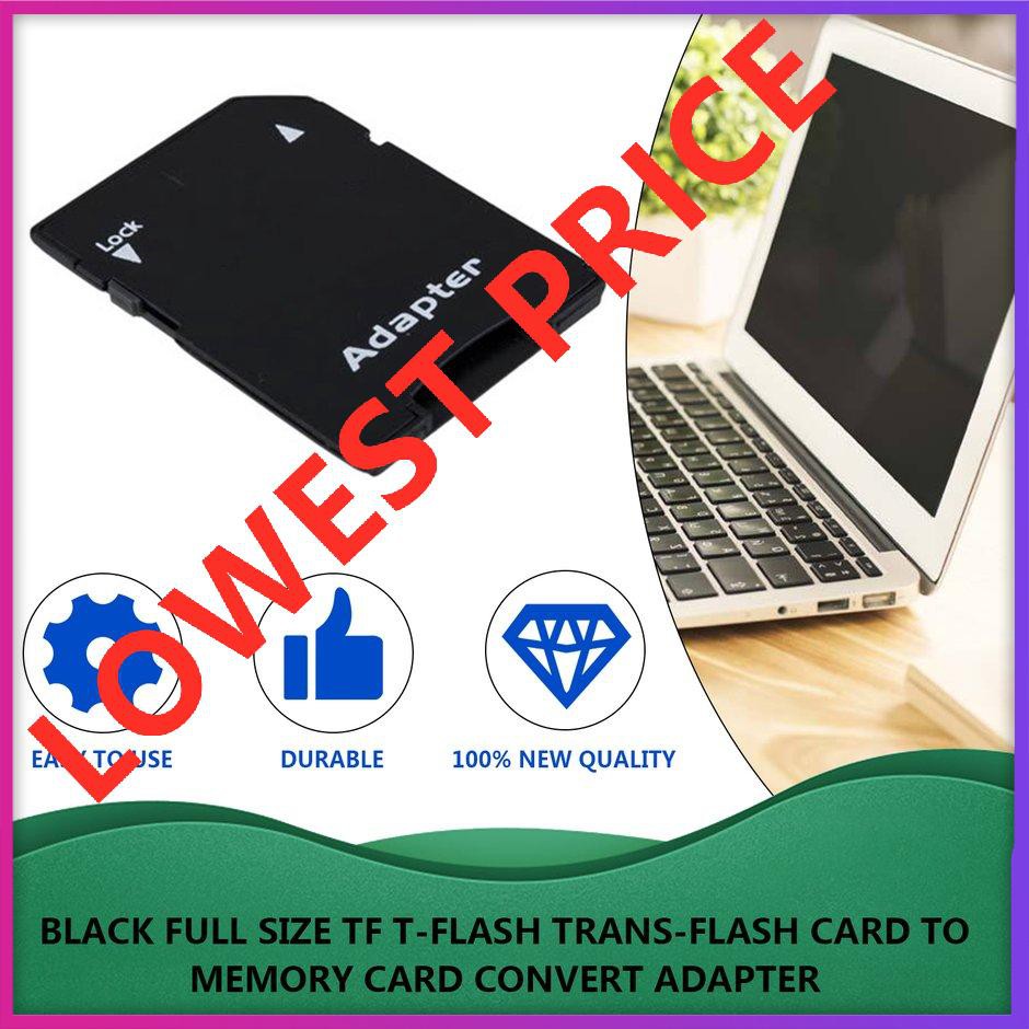 【giao hàng hôm nay>>>Black full size TF T-Flash Trans-flash Card to Memory Card Convert Adapter