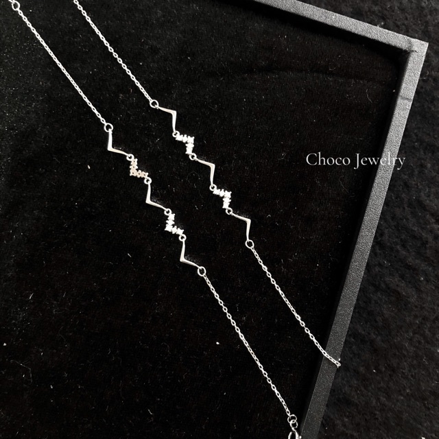 Vòng tay bạc zikzak Choco Jewelry