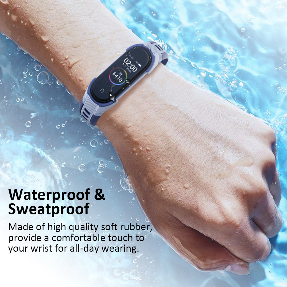 Dây đeo MIJOBS bằng silicon thay thế cho vòng đeo tay thông minh Xiaomi Mi Band 5 4 3