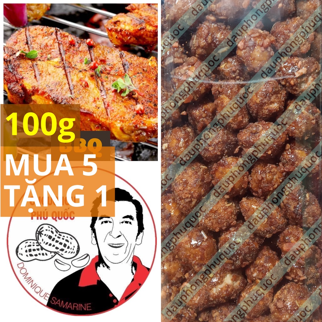 Đậu phộng vị thịt nướng BBQ CHOUCHOU PHÚ QUỐC ÔNG TÂY - hũ 100g