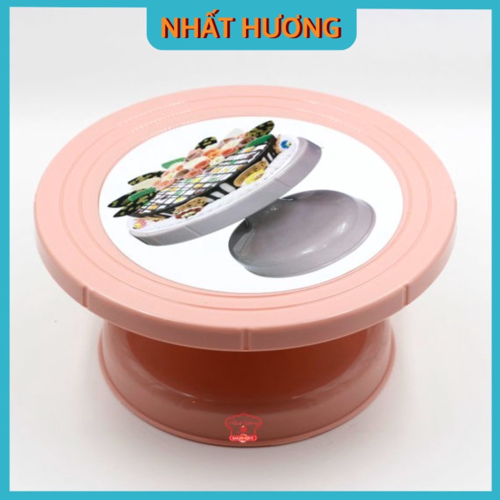 Bàn Xoay Nhựa Lớn Màu Hồng Size 30cm