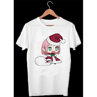 Áo thun Cotton Unisex - Nhân vật Haruno Sakura - Naruto - Chibi - Haruno Sakura noel
