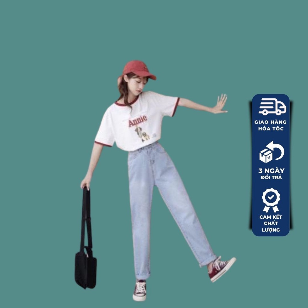 Quần Jeans nữ ống đứng kiểu dáng Baggy TX01 phong cách trẻ trung hàn quốc 2022