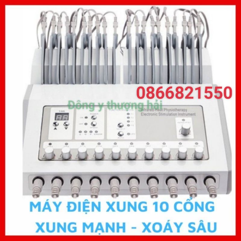 Máy điện xung trung tần 10 cổng - 1 lúc cho 10 bệnh nhân