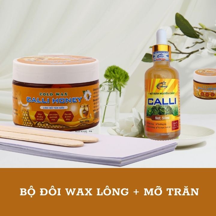 Wax triệt tẩy lông tận gốc an toàn Calli Honey được tất cả các vùng hiệu quả - CWL