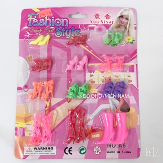 Đồ chơi vĩ 12 giày dép dành cho búp bê 30cm nhiều mẫu dành cho bé 