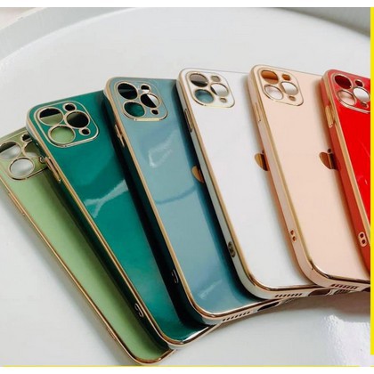 Ốp lưng iphone 💛 ĐỘ IPHONE 12 💛 Ốp iphone dẻo viền xi vuông sang trọng chống bám bụi