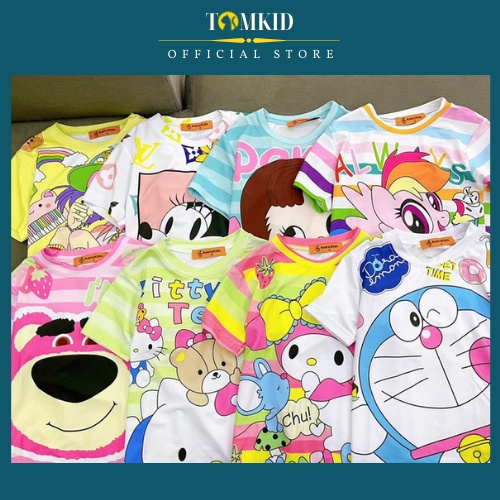 Đồ bộ cho bé gái bộ tay ngắn quần dài cho bé chất thun lạnh 3d loại 1