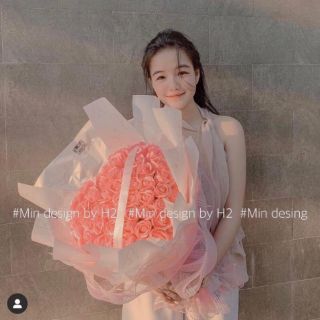 Set áo yếm hồng quần trắng