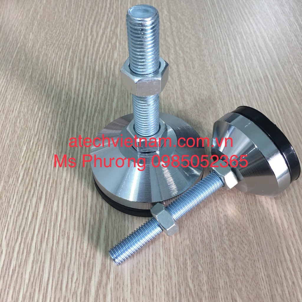 Chân tăng chỉnh chiều cao, chân tăng chỉnh phi 80mm mạ crom Ren M16x100mm