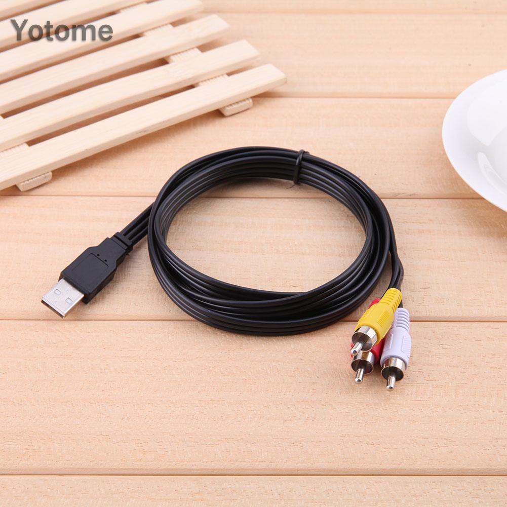 Dây Cáp Chuyển Đổi Âm Thanh 1.5m 5ft Usb Male A Sang 3 Rca Av A / V Tv