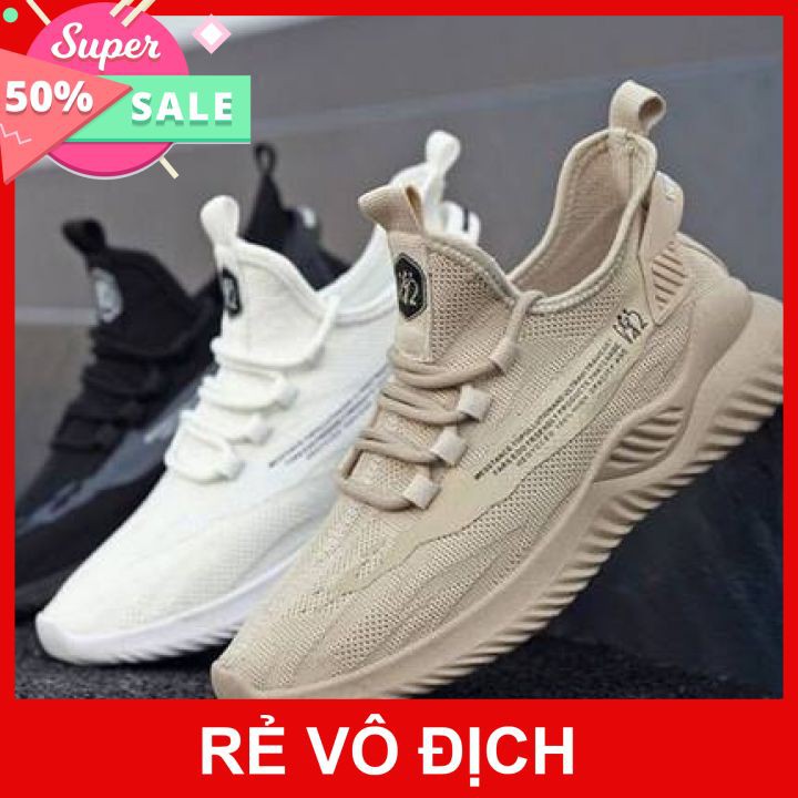 Giày thể thao nam 🔸 Nâu cá tính dễ kết hợp 🔸 Giày sneaker nam đế cao su êm vải thoáng khí | BigBuy360 - bigbuy360.vn