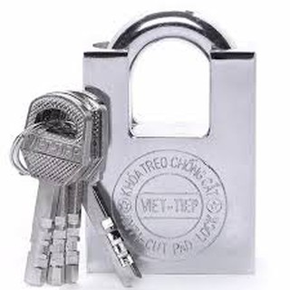 Khóa treo chống cắt xi trắng việt tiệp 60mm 01602