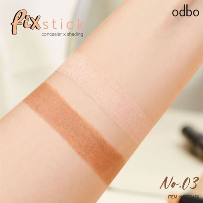 Tạo Khối &amp; Che Khuyết Điểm 2 Đầu Odbo Fix Stick Concealer + Shading