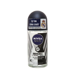 Lăn khử mùi Nivea Invisible For Black & White chai 50ml