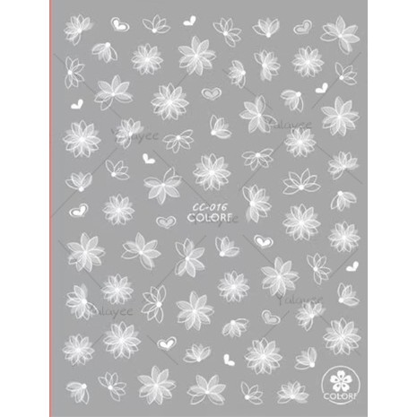 ❤️❤️Miếng Dán Móng Tay Phối Ren Trắng Ba Chiều Phong Cách Nhật Bản Mới