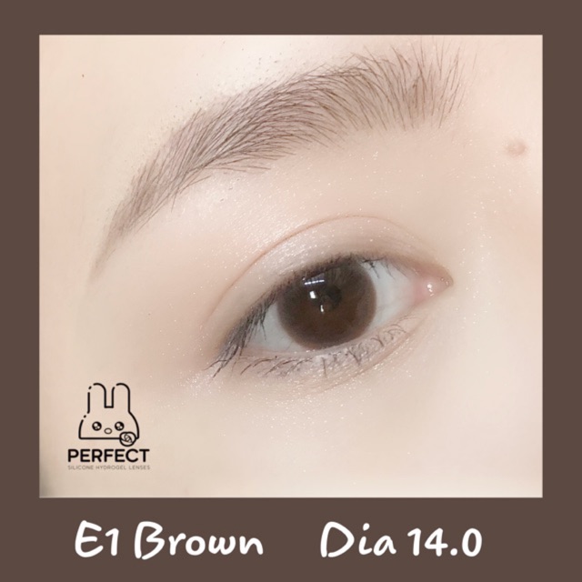 (0.00-> 8.00) 14.0 [Giá 1 Đôi] Lens E1 Brown - Kính Áp Tròng