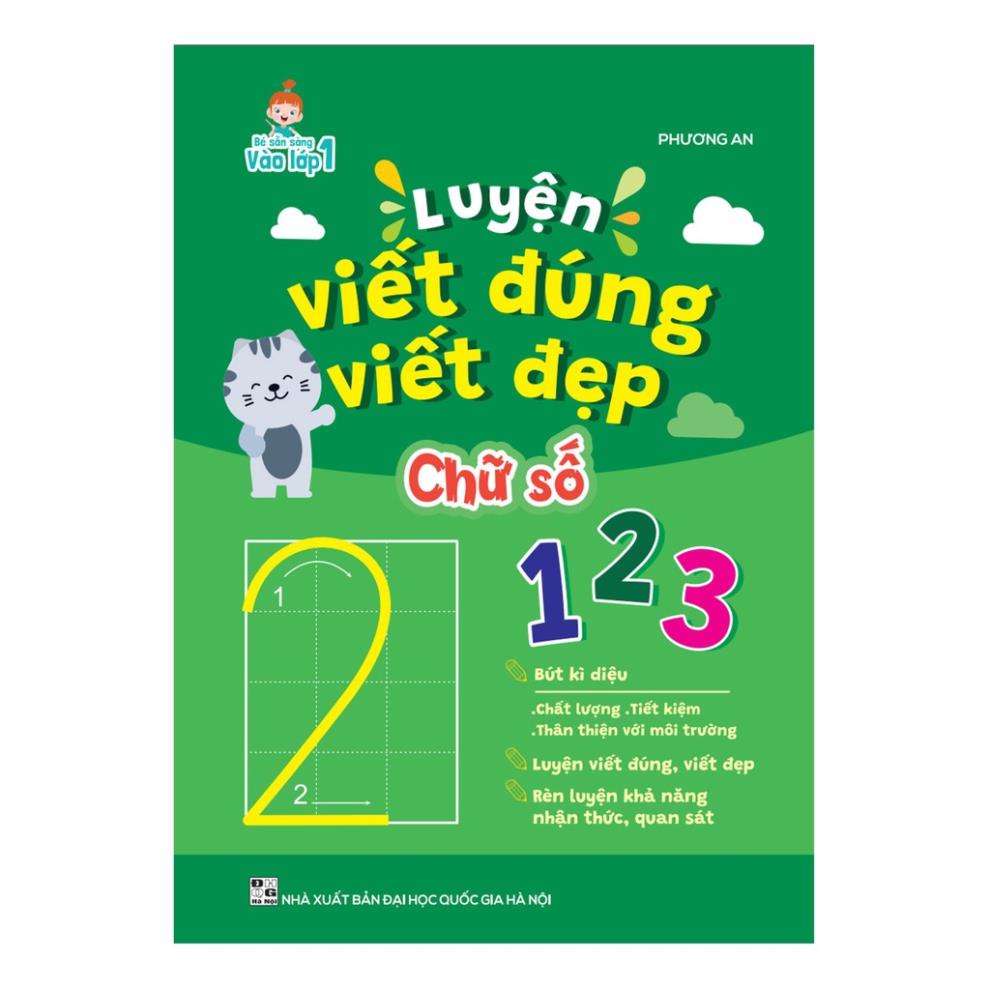 Sách - Bộ 3 Quyển Luyện Viết Thần Kỳ Tự Xóa Chữ Đẹp - Số Đẹp - Nét Cơ Bản- Tặng Kèm Bút Mực