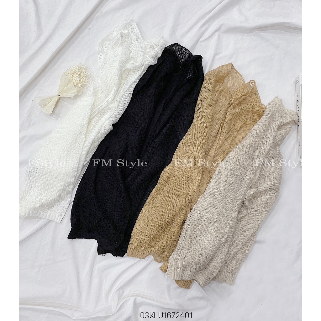 Áo khoác nữ FM Style chất len lưới mỏng nhẹ siêu sang chảnh chuẩn style Hàn Quốc 205040043