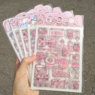 Bộ 4 tấm hình dán sticker nhỏ trang trí