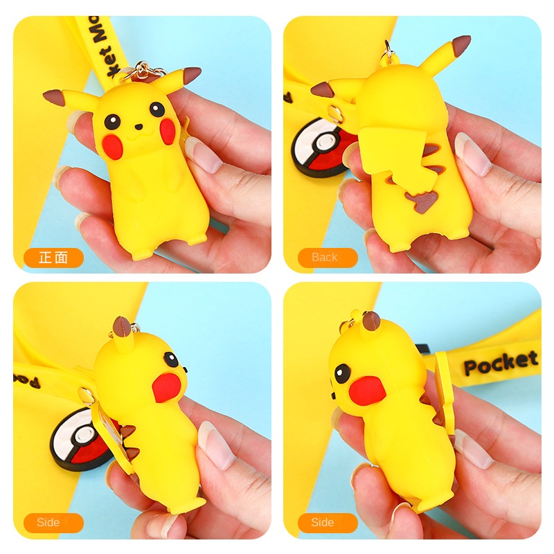 Móc Khóa Hình Pikachu/Vịt Hoạt Hình Nhật Bản Sáng Tạo Dễ Thương Cho Cặp Đôi