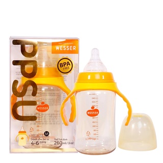 Bình sữa Wesser PPSU (cổ rộng) 189ml/260ml