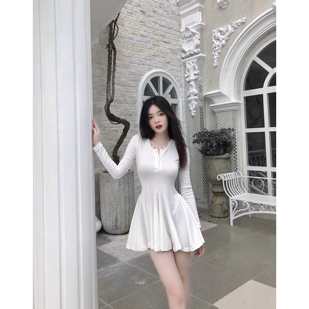 Đầm thun gân Yunie