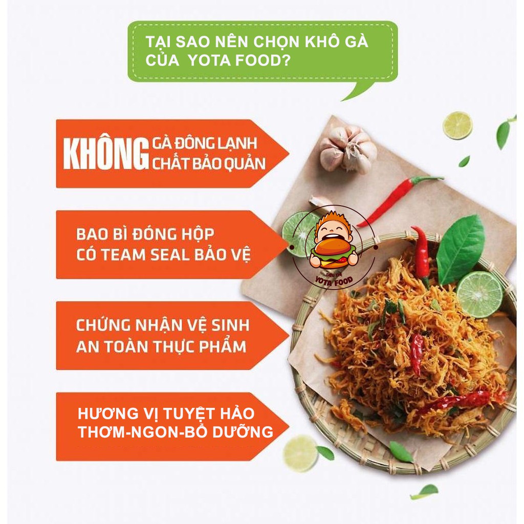 [Mã GROXUAN1 giảm 8% đơn 150K] Hộp 500 Gram Khô gà lá chanh loại ngon đạt chuẩn ATVSTP ( Giòn ngon – đậm vị ) | Yotafood | BigBuy360 - bigbuy360.vn