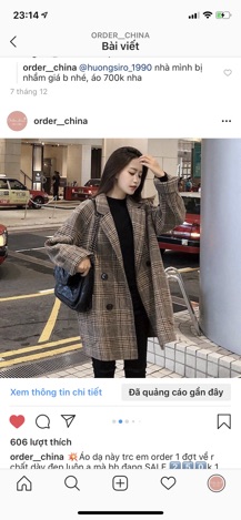 Áo dạ kẻ karo (+2% phí shope)