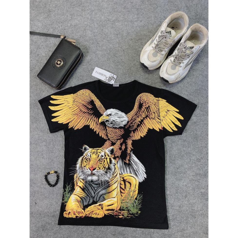 (Tặng 1 vòng Phong Thủy Tỳ Hưu) Áo Phông Nam In Hình 3D Hổ Đại Bàng Chất Thun Mát Mẻ - AP02 - Shop VK_Clothes . '