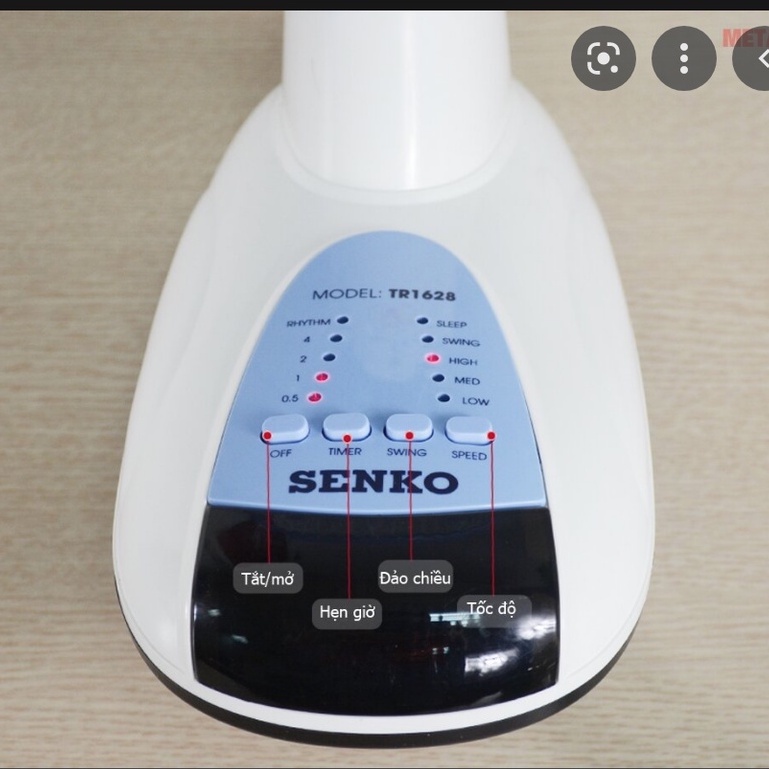Quạt treo tường, Quạt treo tường có điều khiển SENKO 1628 chạy mát không ồn