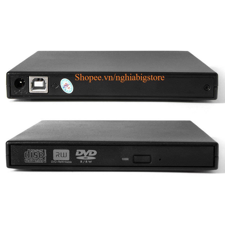 Ổ Đĩa Quang Đọc Ghi CD DVD Gắn Ngoài Cổng USB Rewritable - NowShip, Grab Tp.HCM