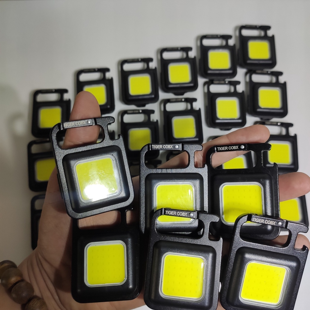 Đèn Pin Mini Led TIGER COBX Đa Năng Siêu Sáng Tiện Lợi, Có Móc Khóa Có Thể Sạc Lại