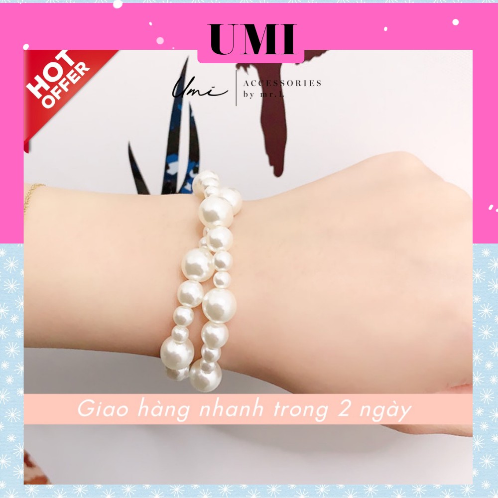 Vòng Tay Lắc Tay Nữ Chuỗi Ngọc Cực Sang Chảnh Hot Trend UMI 2004