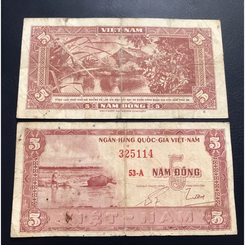 Lì xì Tết Tân Sửu - 5 đồng con trâu năm 1955