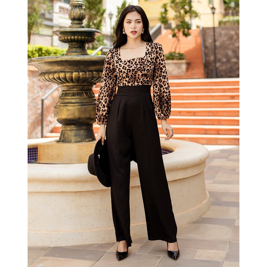 Jumpsuit cổ U quần ống rộng - JUMPC1134