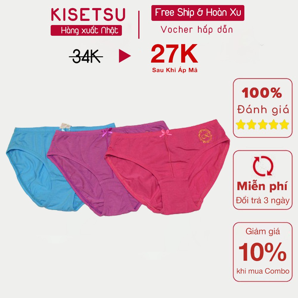 [Mã KISEKISEA giảm 10% đơn 0đ] Quần Bikini nữ Kisetsu kiểu dáng đơn giản phối nơ quyến rũ gợi cảm - KI111610