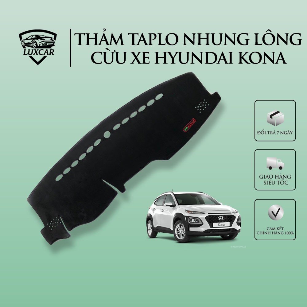 Thảm TAPLO Nhung lông cừu xe HYUNDAI KONA  cao cấp LUXCAR